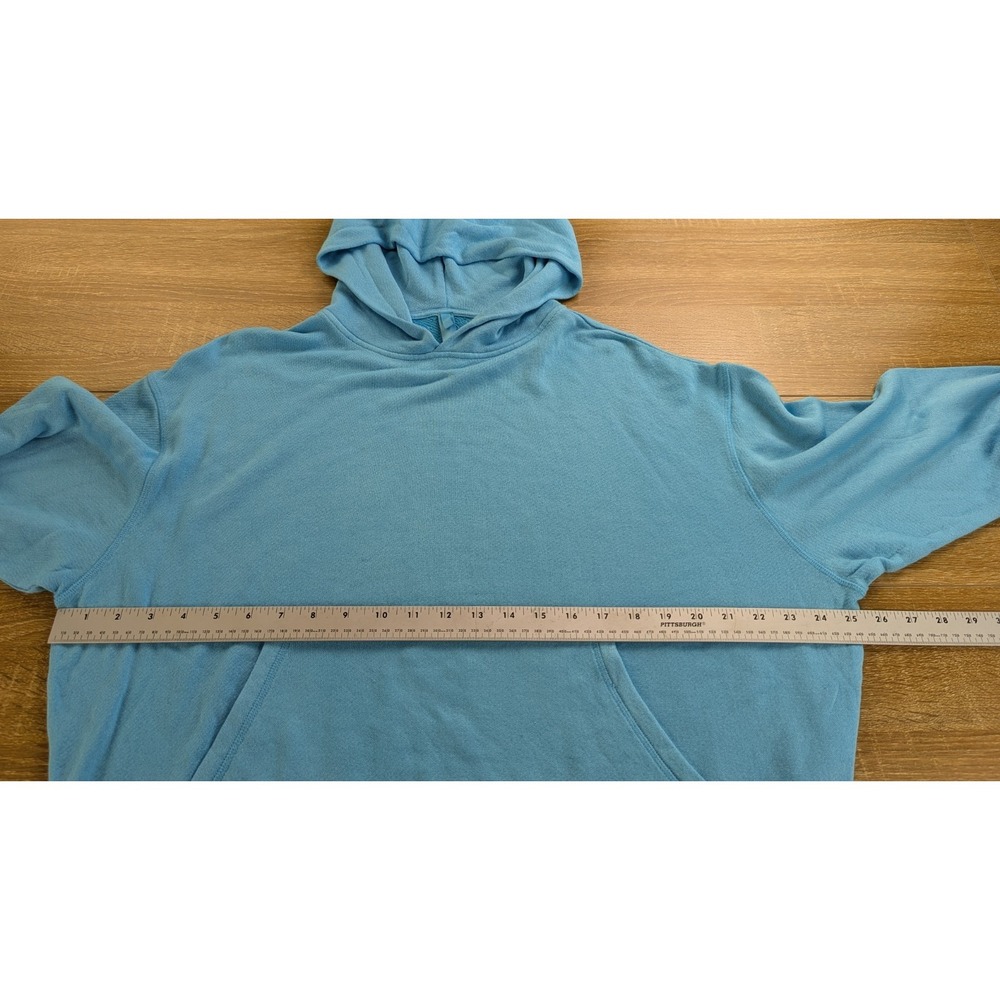 SKIMS Light French Terry Cropped Hoodie Size XL Color Cyan Blue Pullover - Picture 6 of 7